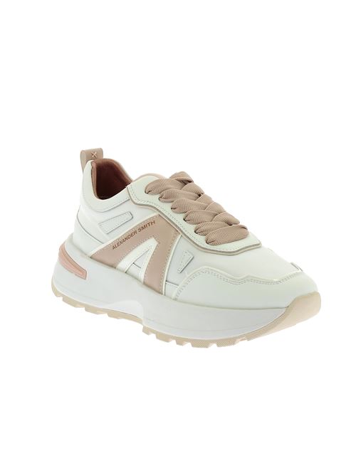 Liverpool Woman sneakers da donna in pelle e tessuto bianco ALEXANDER SMITH | ASBBLPW2023WRSX